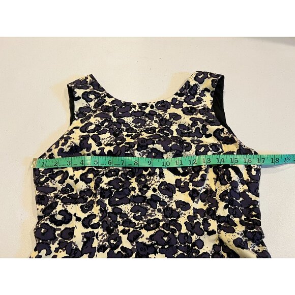 Jade Sheath Midi Dress Floral Round Neck Abstract Sleeveless Black Size Medium - Picture 4 of 8